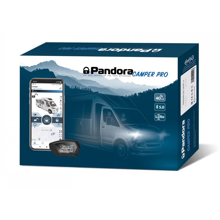Pandora Camper Pro V2 Alarmanlage mit Funk Pager bius zu 2 km Reichweite und 4G LTE